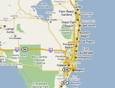 south florida map